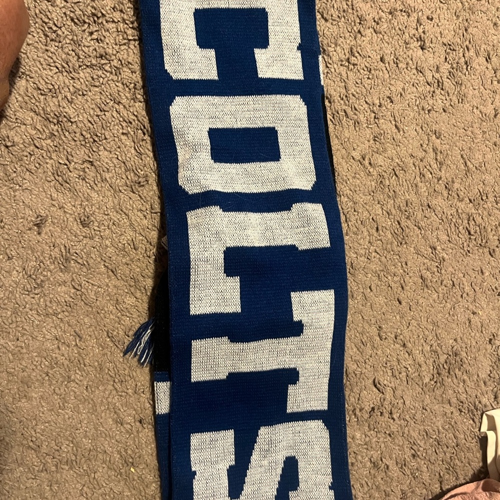 Blue and White COLTS Scarf